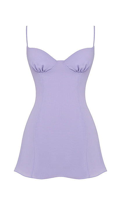 CHRISTIANA LAVENDER MINI DRESS