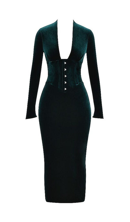 FOREST VELVET CORSET DRESS Oh CICI 