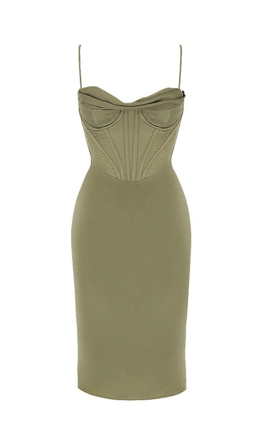 ZEE OLIVE SLIP DRESS styleofcb 