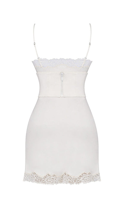 IVORY SATIN SLIP DRESS