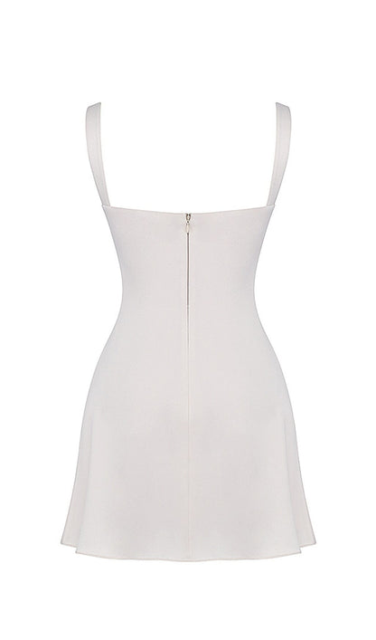 VINTAGE CREAM MINI DRESS
