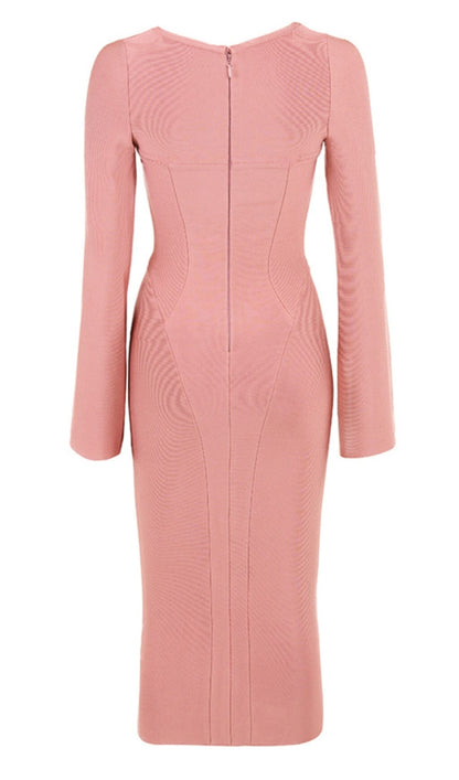 FOURSQUARE NECK TUBE TOP DRESS IN PINK DREESES styleofcb 