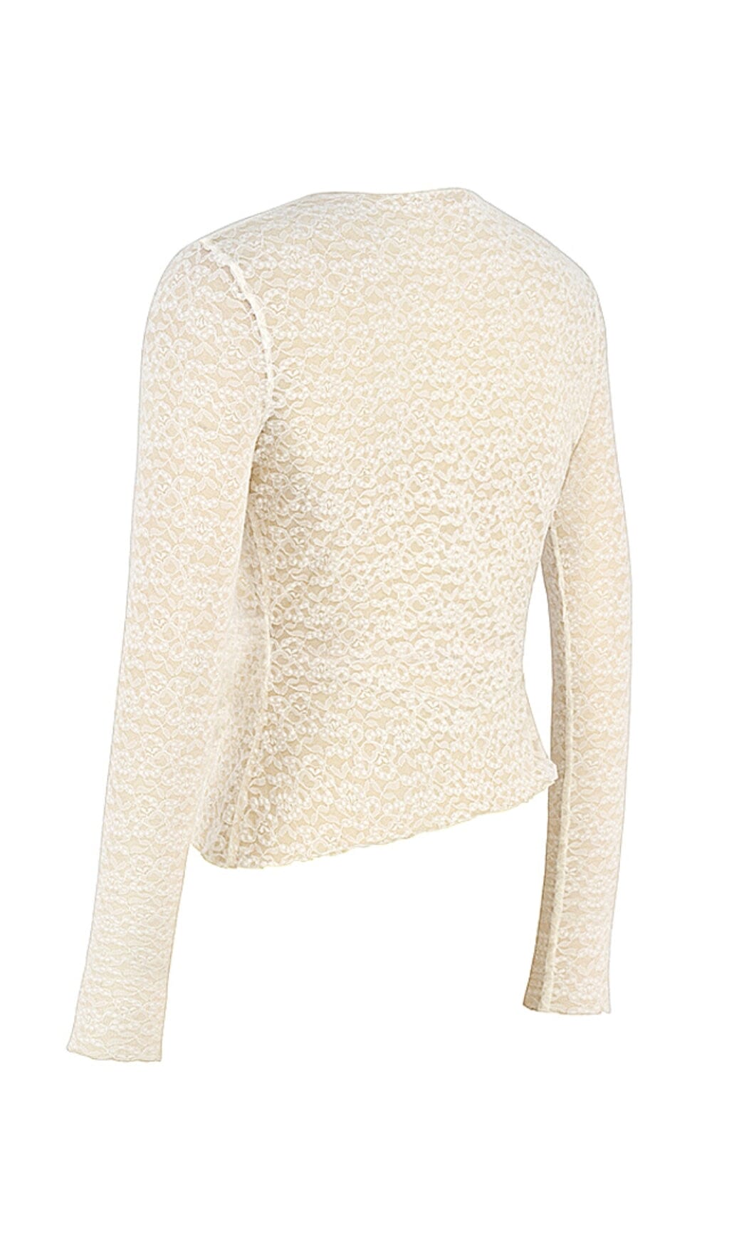 IVORY FLORAL LACE TRIM TOP styleofcb 