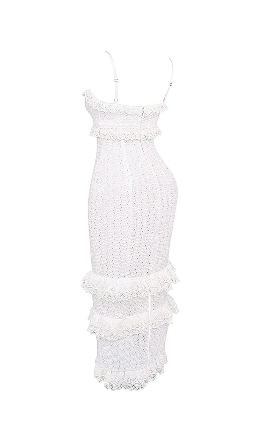 WHITE BRODERIE MAXI DRESS styleofcb 