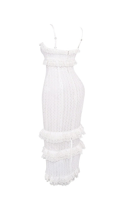 WHITE BRODERIE MAXI DRESS styleofcb 