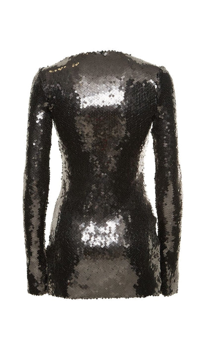 Solaria sequined tulle mini dress styleofcb 