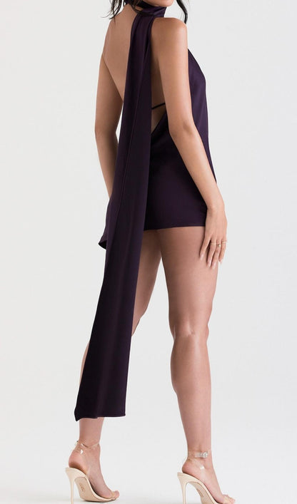NIGHT SHADE WRAP NECK DRESS Dresses styleofcb 