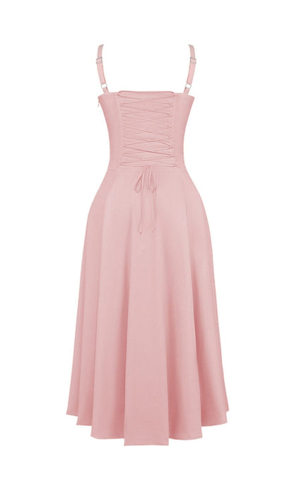 BABY PINK BUSTIER SUNDRESS styleofcb 