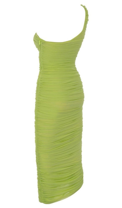 ONE SHOULDER MAXI DRESS IN GREEN Dresses styleofcb 