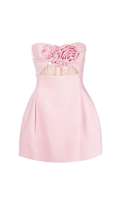 STRAPLESS CUTOUT MINI DRESS