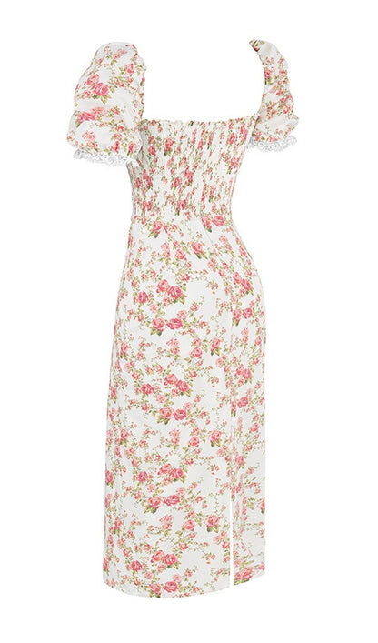 ROSE PRINT DRESS IN PINK