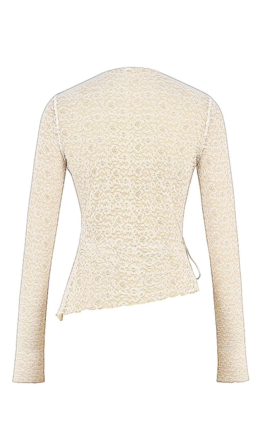 IVORY FLORAL LACE TRIM TOP styleofcb 