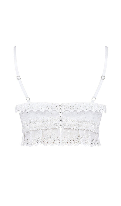 WHITE BRODERIE ANGLAIS BRALETTE TOP styleofcb 