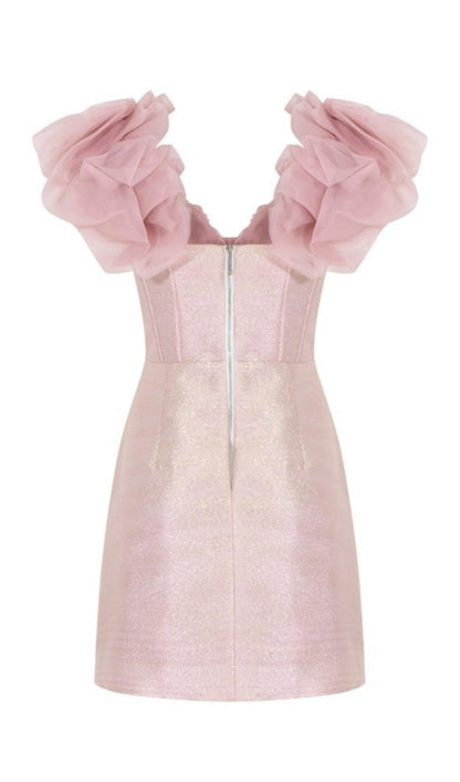 FISHBONE CORSET MINI DRESS