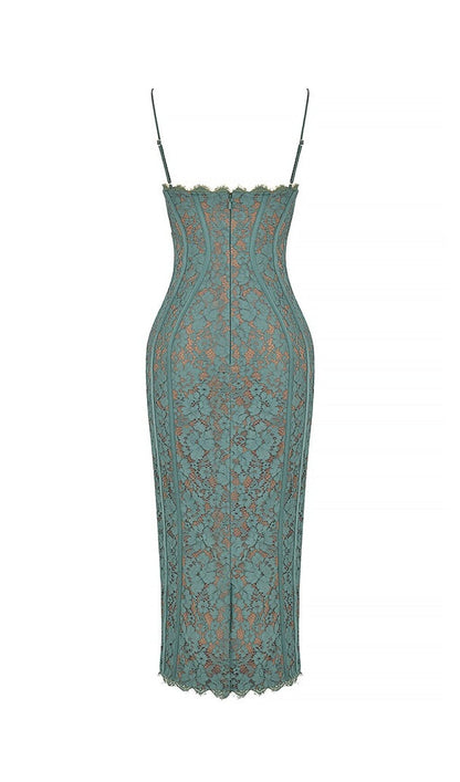 FOREST LACE MIDI DRESS
