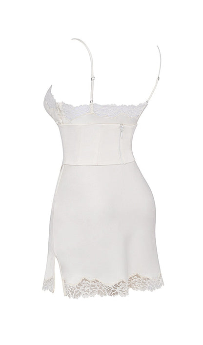 IVORY SATIN SLIP DRESS