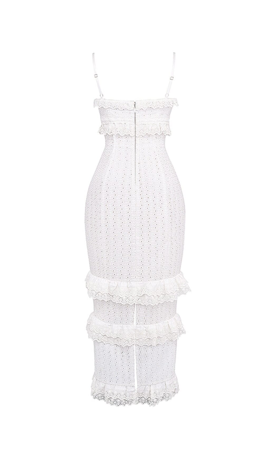 WHITE BRODERIE MAXI DRESS styleofcb 