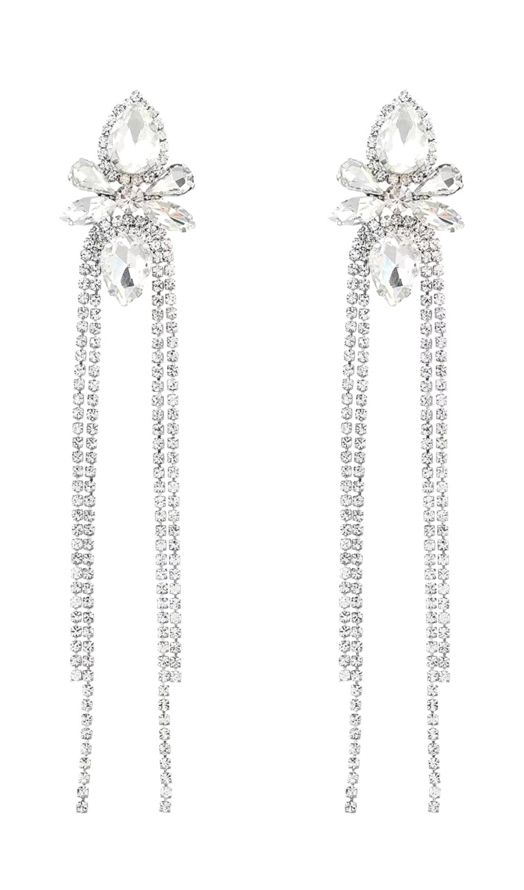 DIAMONATE EARRINGS Jewelry styleofcb WHITE 