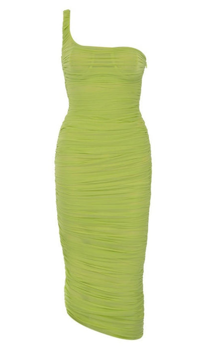 ONE SHOULDER MAXI DRESS IN GREEN Dresses styleofcb 