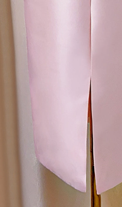 PINK FLORAL STRAPLESS TUBE TOP MIDI DRESS