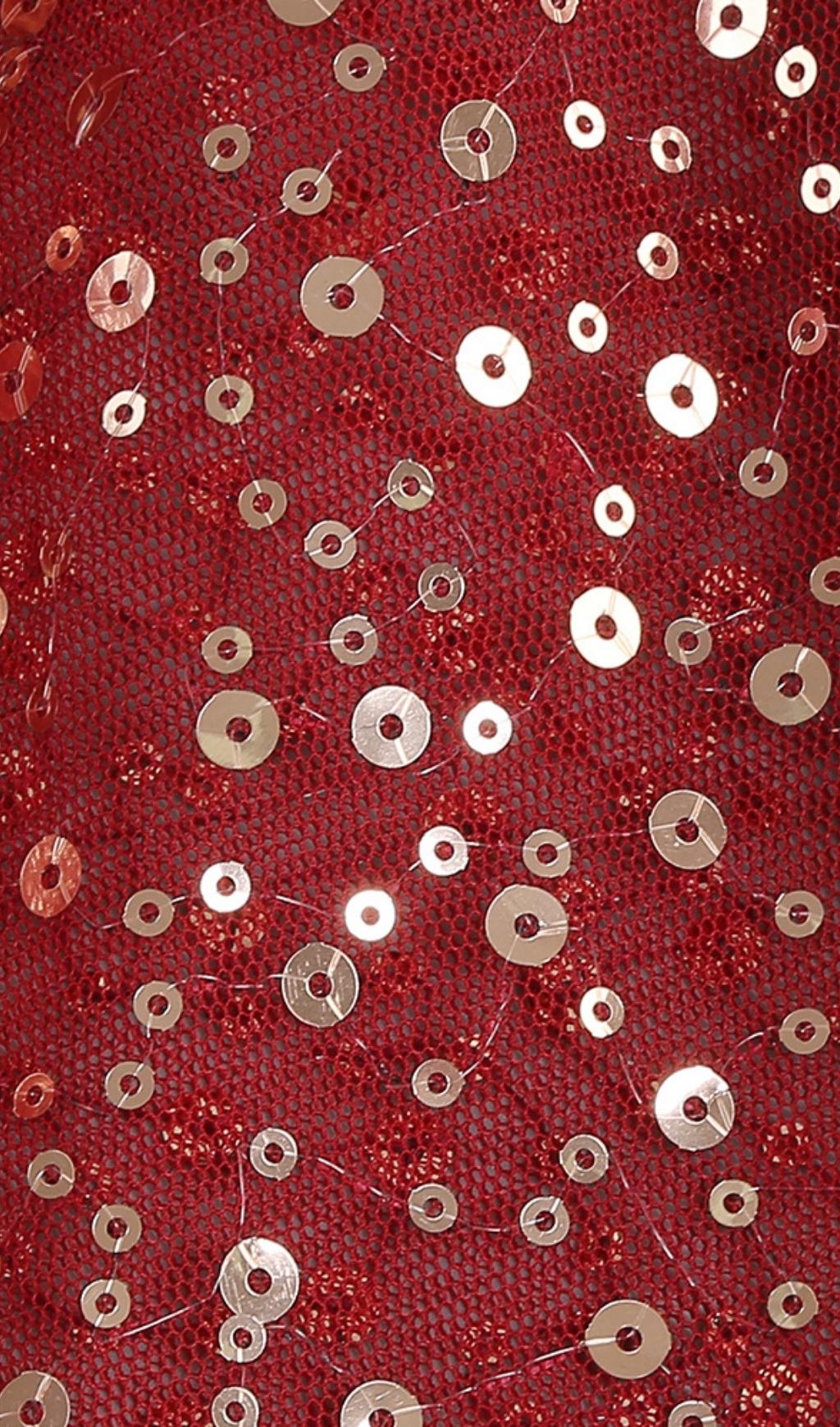 BANDAGE SEQUIN MAXI DRESS IN RED Dresses styleofcb 