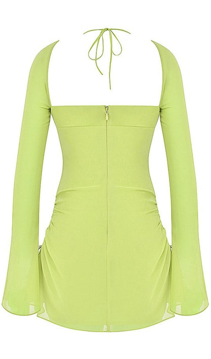 LONG SLEEVE HALTER MINI DRESS Dresses styleofcb 