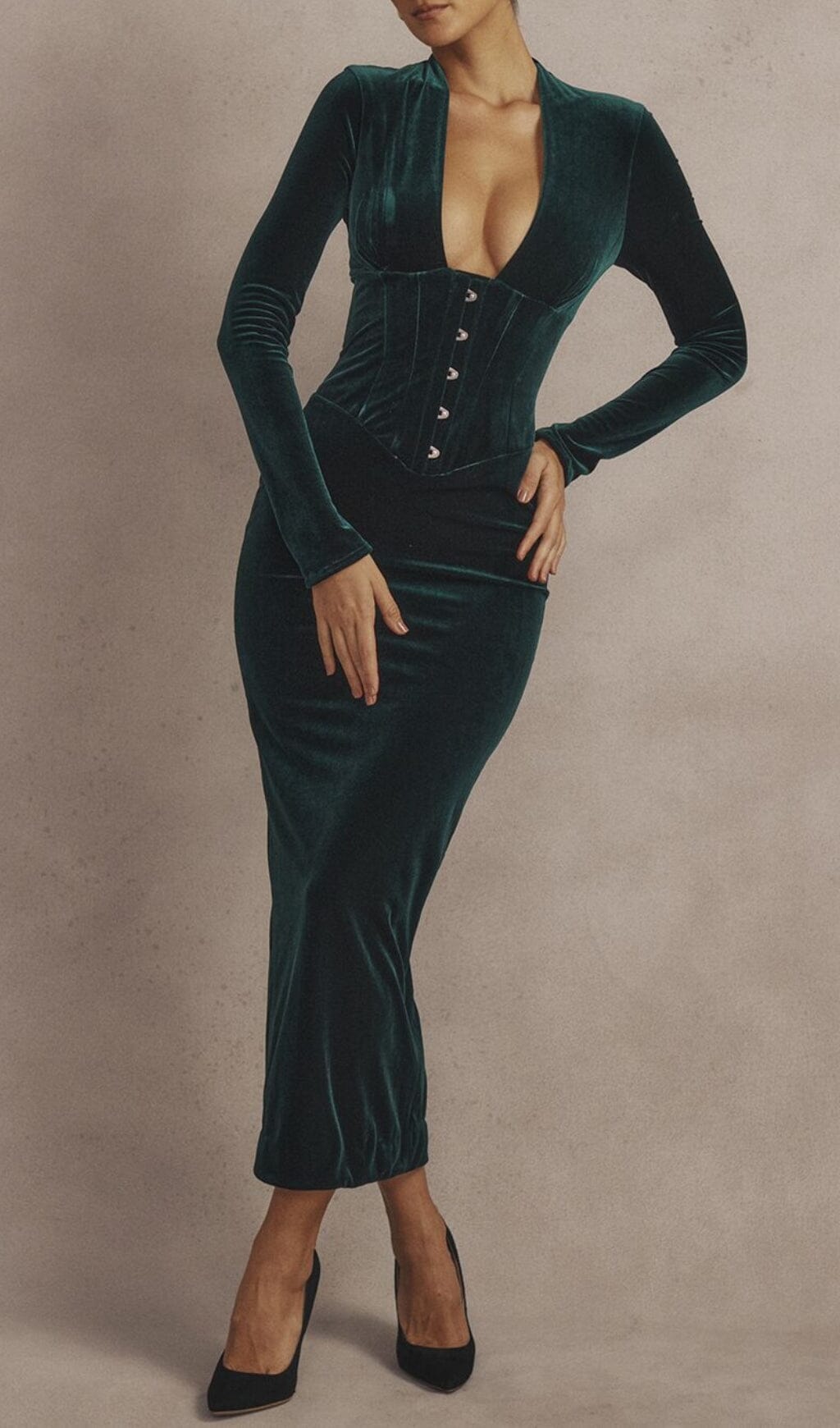 FOREST VELVET CORSET DRESS Oh CICI 