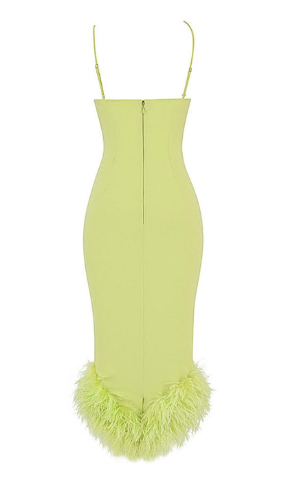 BANDAGE BACKLESS MAXI DRESS IN YELLOW