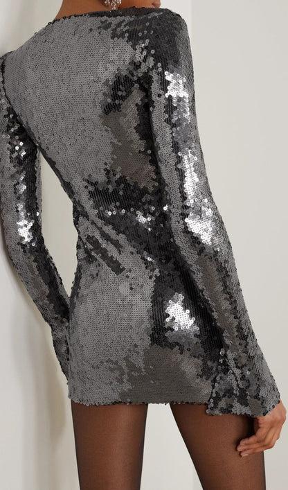 Solaria sequined tulle mini dress styleofcb 