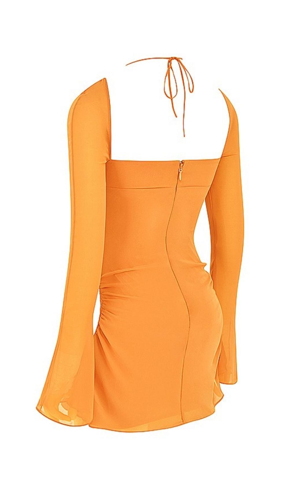 LONG SLEEVE HALTER MINI DRESS Dresses styleofcb 