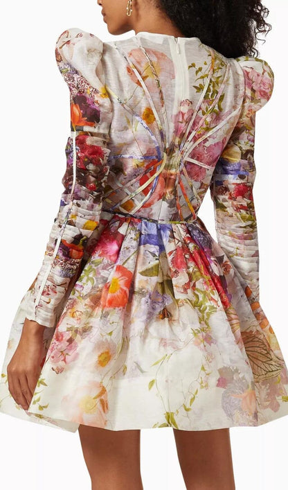 PATRICIA FLORAL PRINTED LONG SLEEVE DRESS