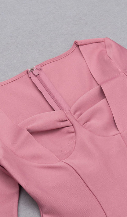 FOURSQUARE NECK TUBE TOP DRESS IN PINK DREESES styleofcb 