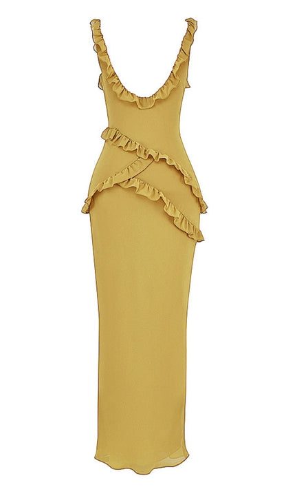 SPLIT MAXI DRESS IN GREEN Dresses styleofcb 