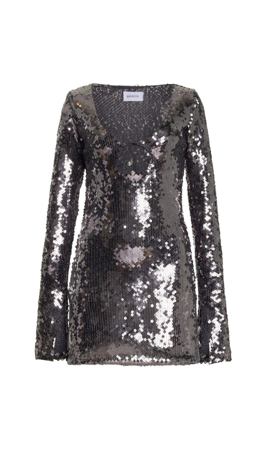 Solaria sequined tulle mini dress styleofcb 