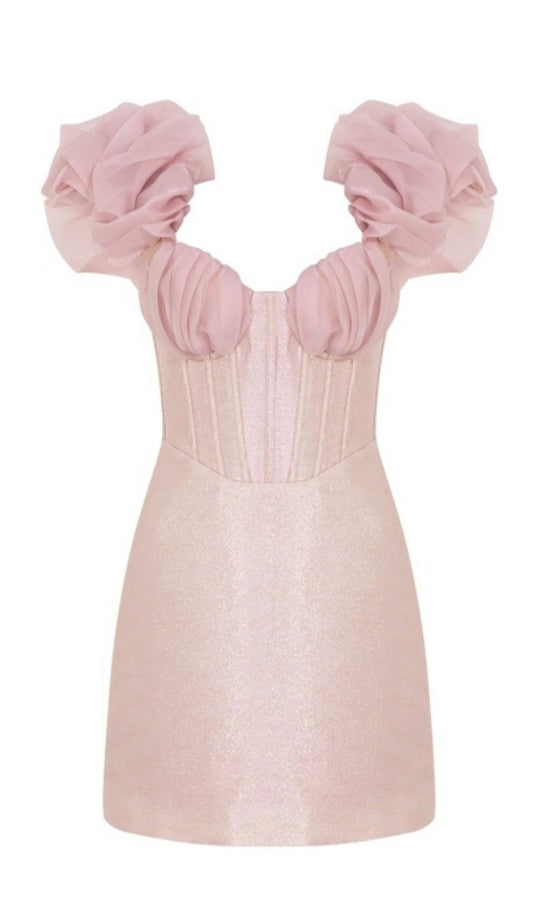 FISHBONE CORSET MINI DRESS