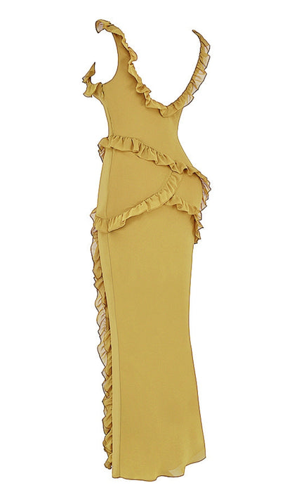 SPLIT MAXI DRESS IN GREEN Dresses styleofcb 