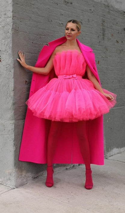 LAYERED STRAPLESS MINI DRESS Dresses styleofcb 