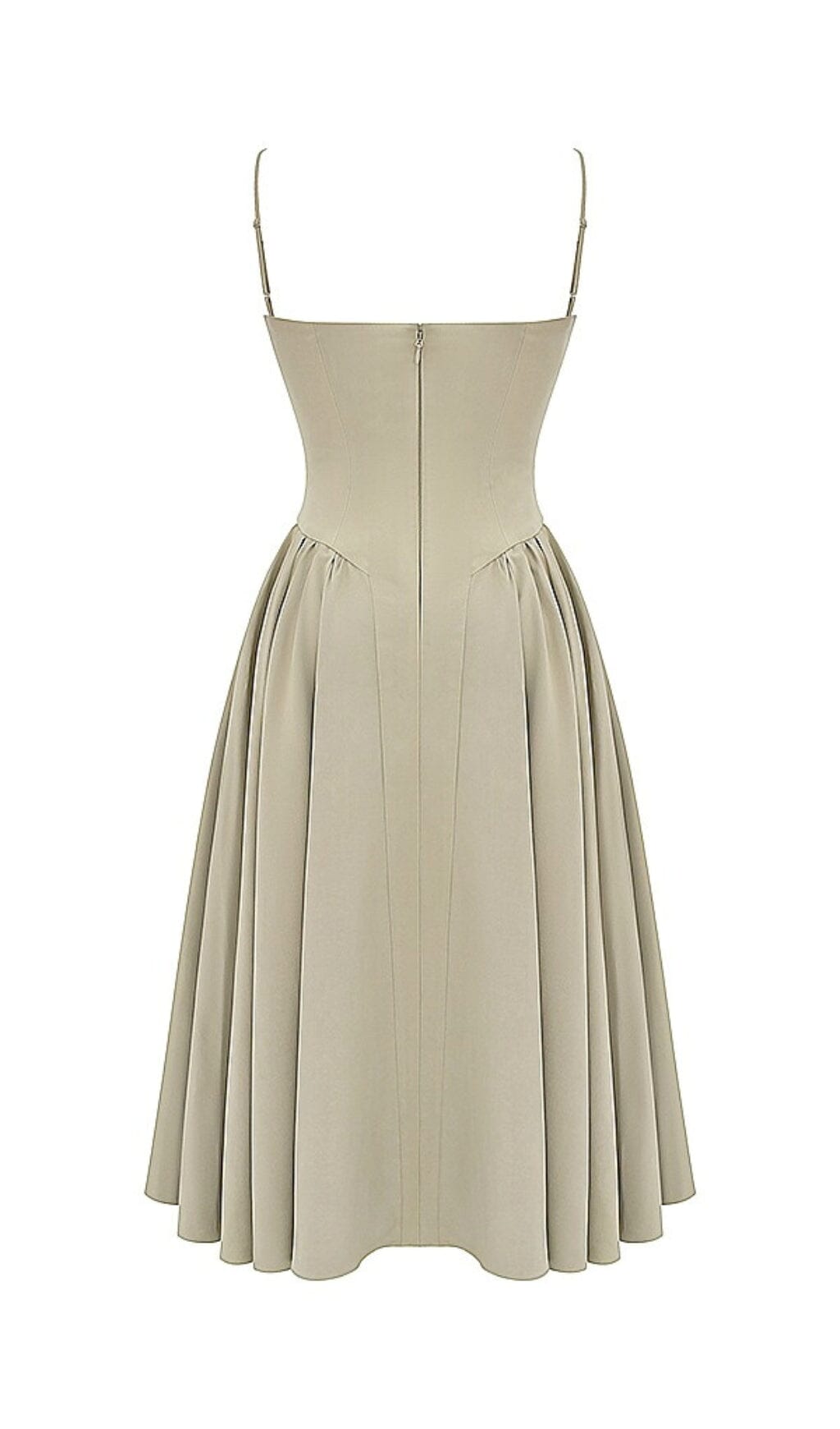TAUPE BELTED SUNDRESS