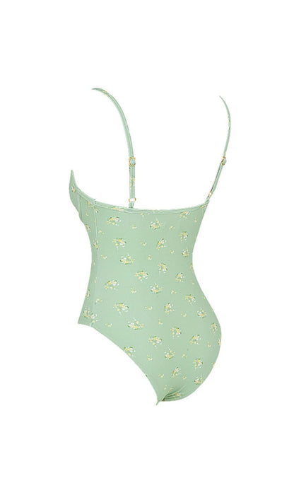OLIVE FLORAL PRINT UNDERWIRED SWIMSUIT styleofcb 