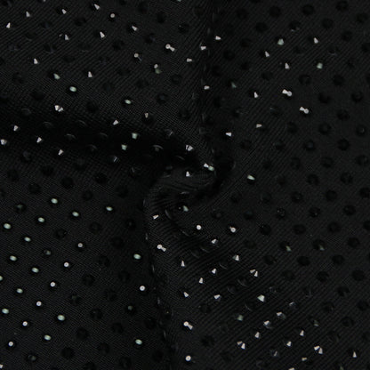BLACK FLOWER EMBELLISHED SPARKLY MIDI DRESS