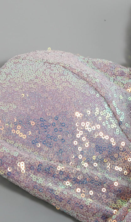 FEATHER SEQUIN MIDI DRESS IN PURPLE Dresses styleofcb 