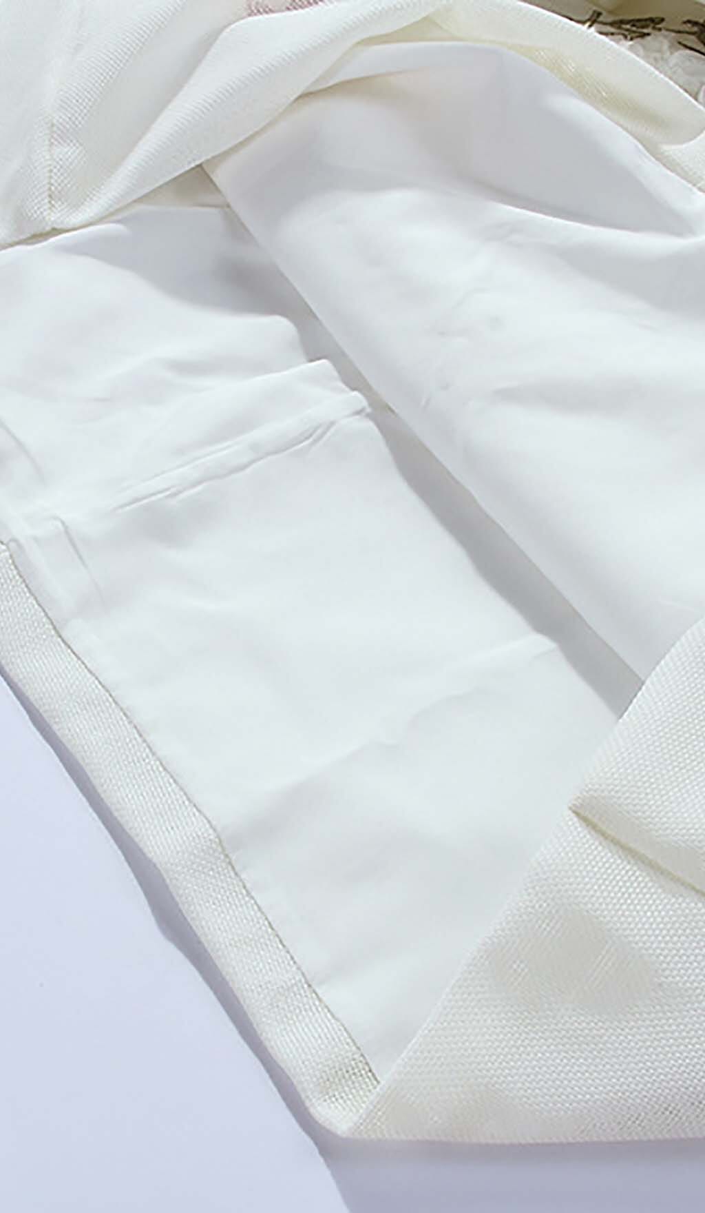 A-LINE SMOCKED MINI DRESSES IN WHITE DRESS STYLE OF CB 