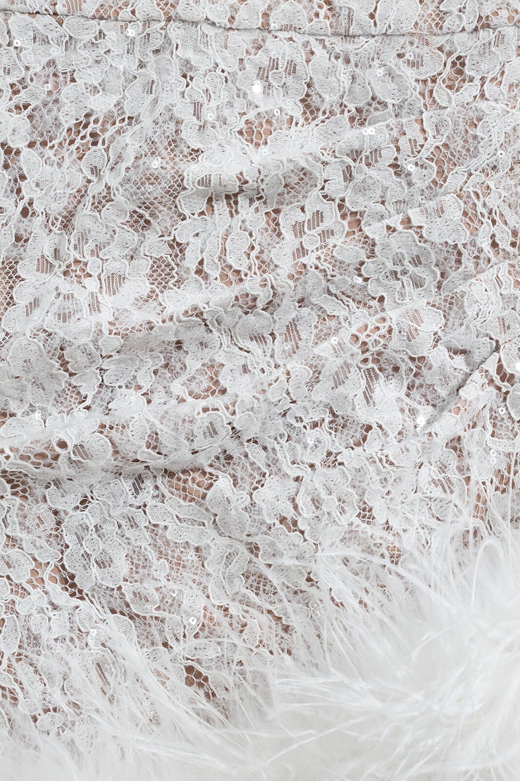 LACE FEATHER MINI DRESS IN WHITE Dresses styleofcb 