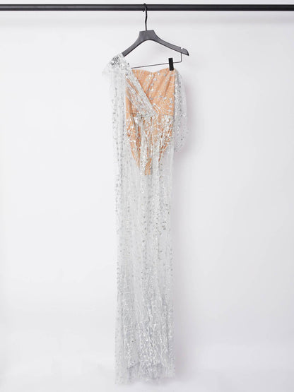 Split Sequin Maxi Dress