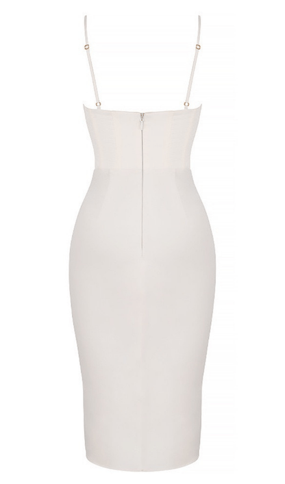 CORSET MIDI DRESS IN WHITE styleofcb 
