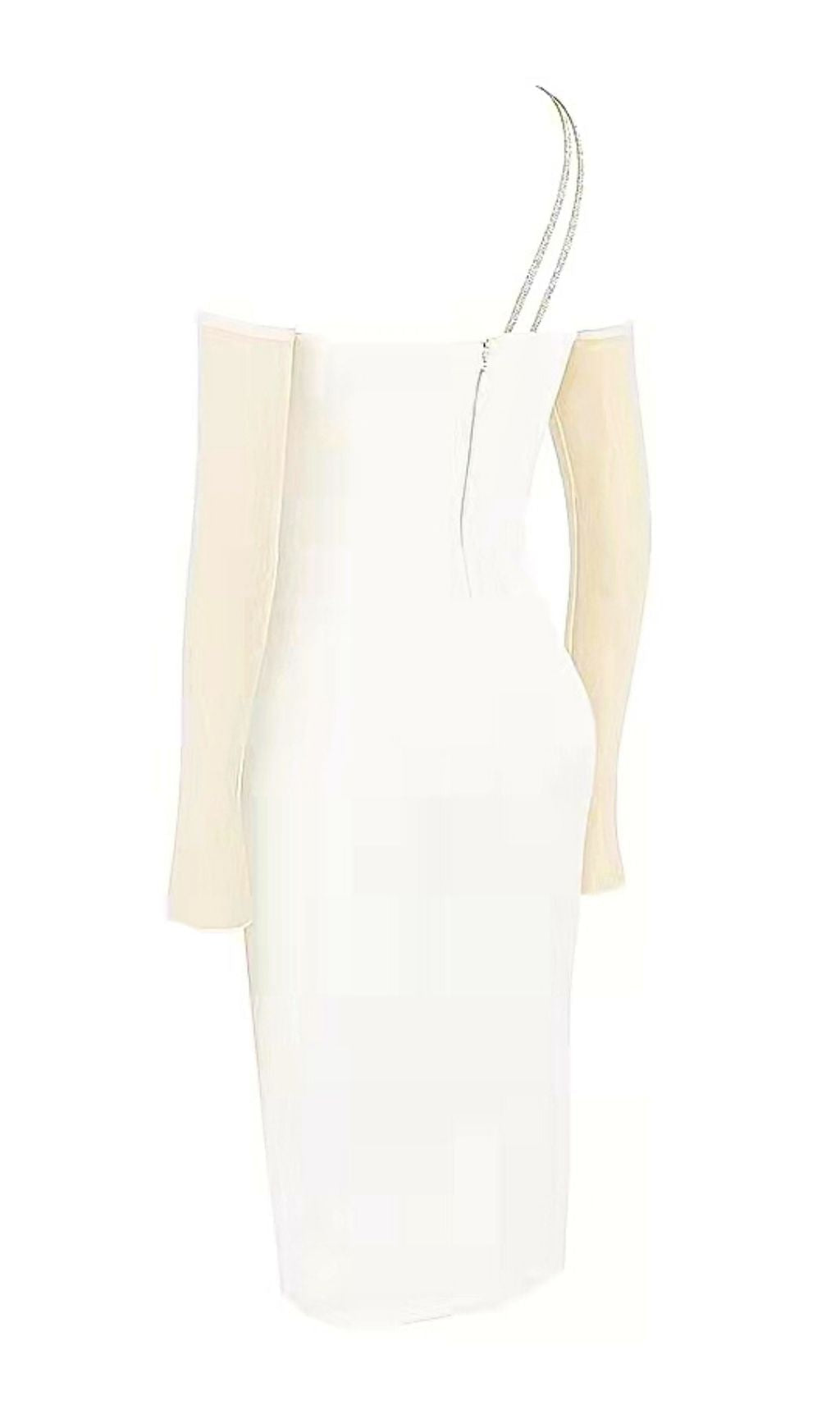 CUT OUT BODYCON MIDI DRESS IN IVORY Dresses styleofcb 