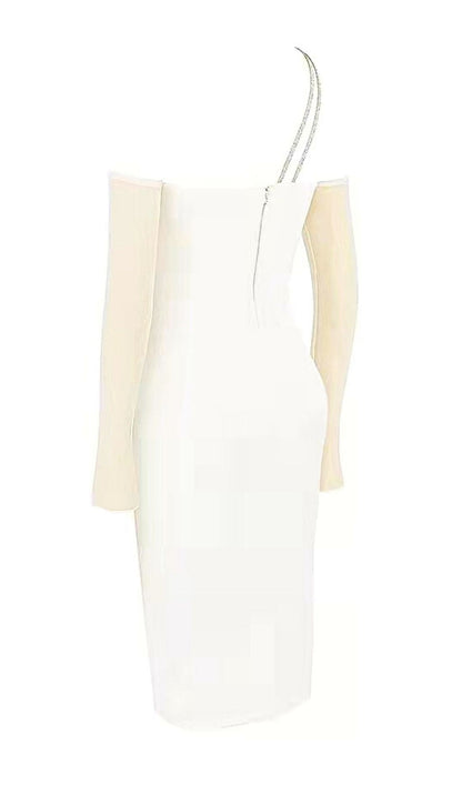 CUT OUT BODYCON MIDI DRESS IN IVORY Dresses styleofcb 