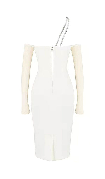CUT OUT BODYCON MIDI DRESS IN IVORY Dresses styleofcb 