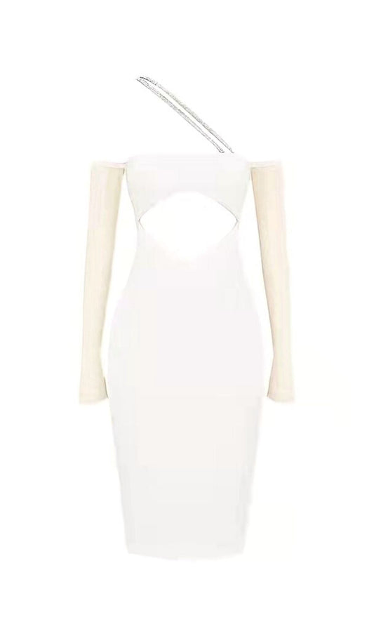 CUT OUT BODYCON MIDI DRESS IN IVORY Dresses styleofcb 