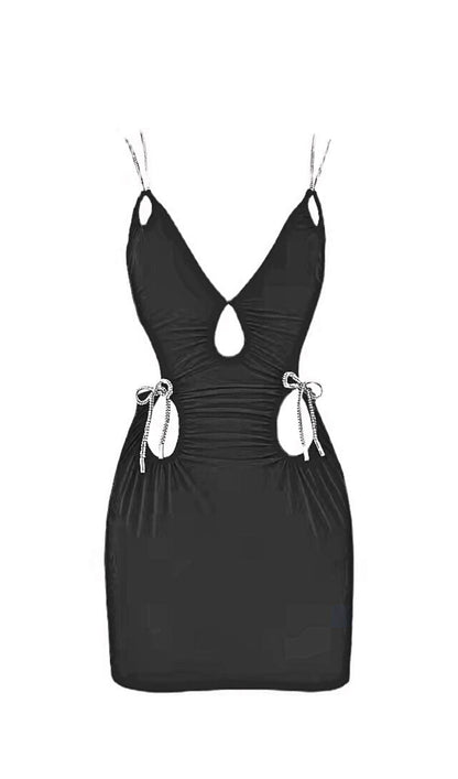 CUT OUT BODYCON MINI DRESS IN BLACK Dresses styleofcb 